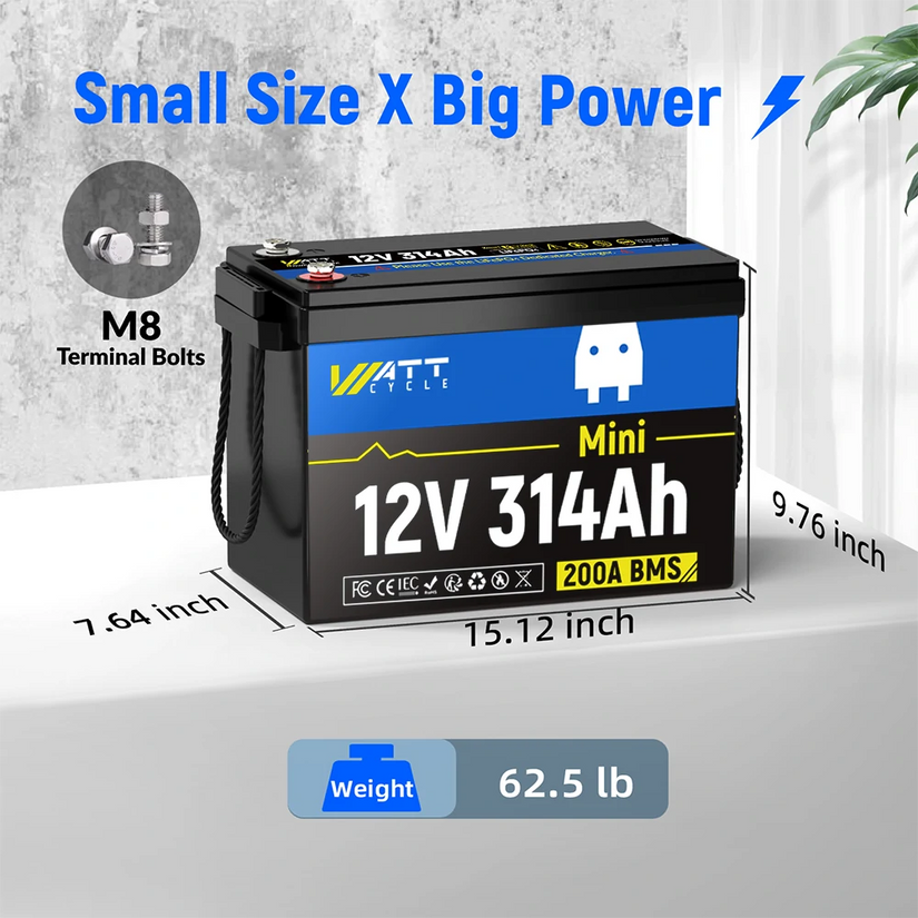 WattCycle_12V_314Ah_Battery_Light_Compact_62.5lbs