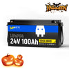 【🎃Halloween Treat】24V 100Ah LiFePO4 Battery | 100A BMS | 2560Wh