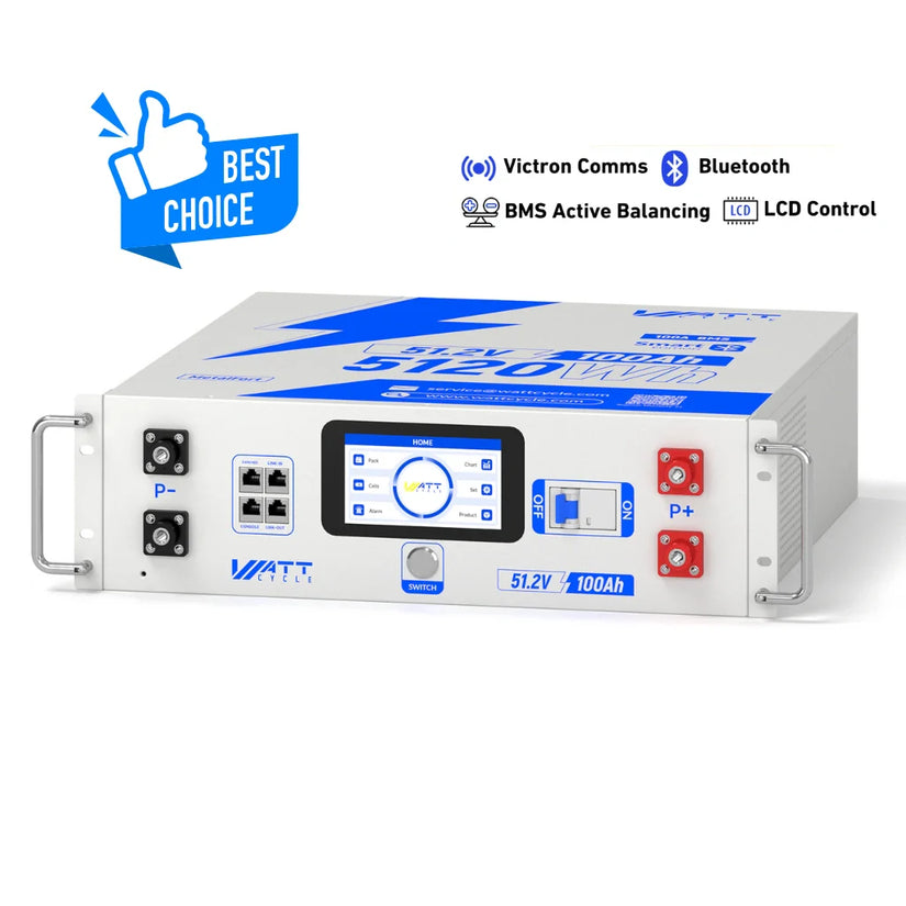 ⚡️ Pre-Order | Ships Aug 5⚡️WattCycle V2.5 48V 100Ah Server Rack Lithium Battery and 12kW Split Phase Solar Inverter Bundle Kit