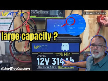 【⏰Prime Day】12V 314Ah LiFePO4 Battery with Bluetooth