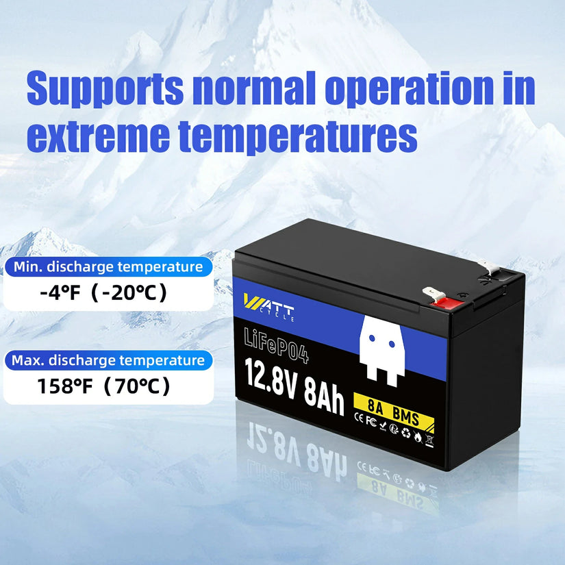 12V 8Ah LiFePO4 Battery