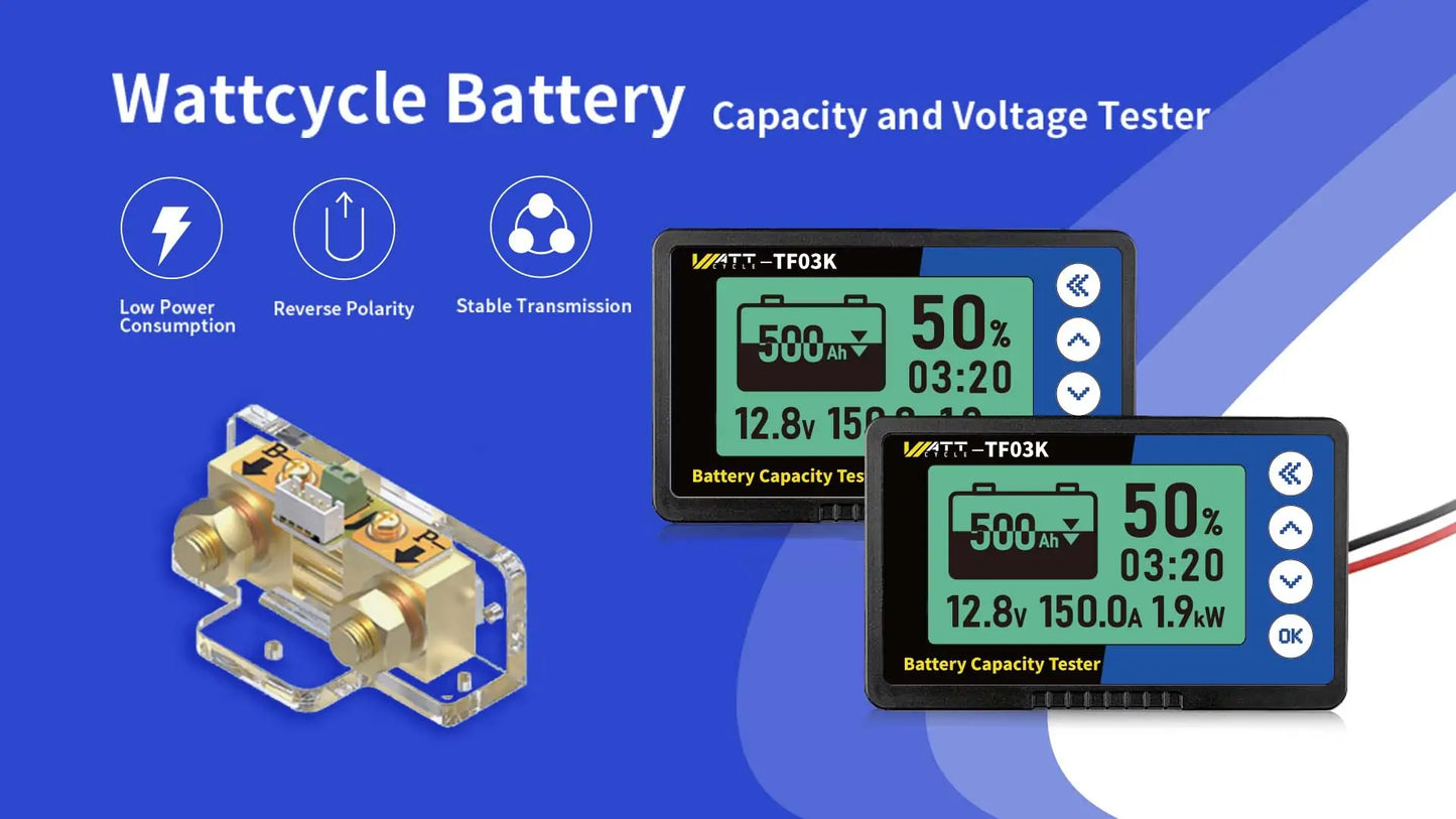 500A LiFePO4 Battery Monitor with Shunt